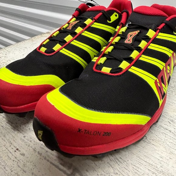 Inov-8 X-Talon 200 (Unisex): Conquer Trails with Black/Red/Neon Yellow Power - Picture 5 of 8